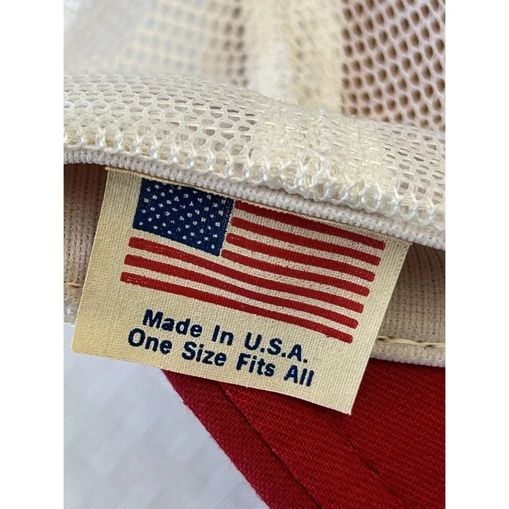 Vintage Budweiser Beer Patch Trucker Hat - Red / White Snapback Cap Made in USA - Picture 5 of 14